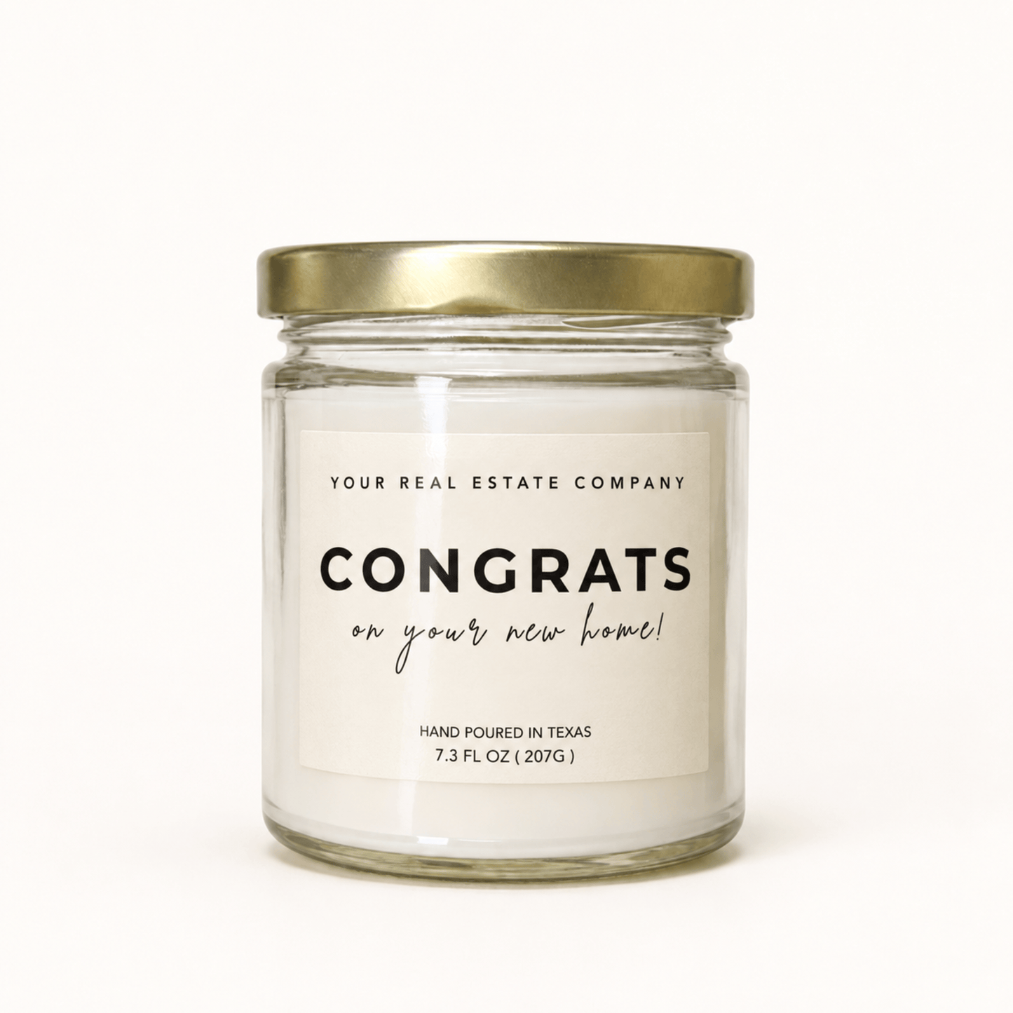 Private Label by Velavida Candles Congrats on Your New Home Custom Closing Candle (12 Candles)