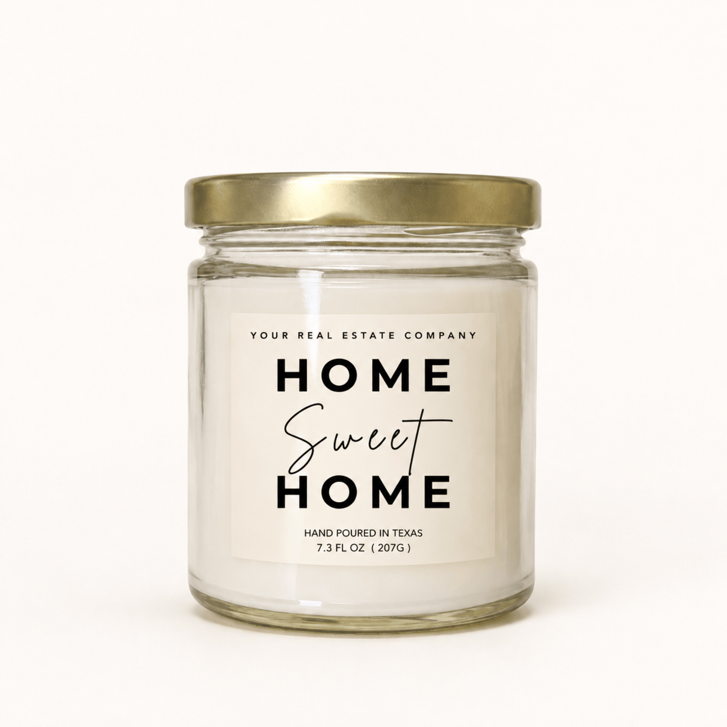Private Label by Velavida Candles Home Sweet Home Custom Closing Candle (12 Candles)