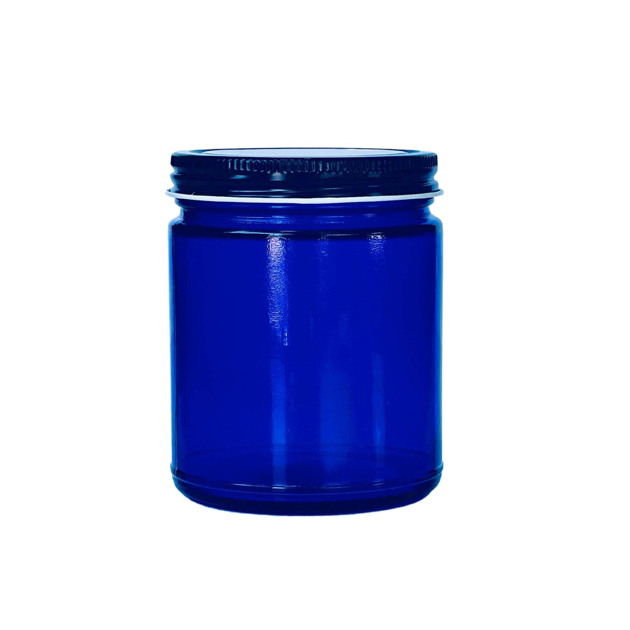 Private Label by Velavida Candles Unlabeled Bulk Wholesale Candles 8 Oz Cobalt (24 Candles)