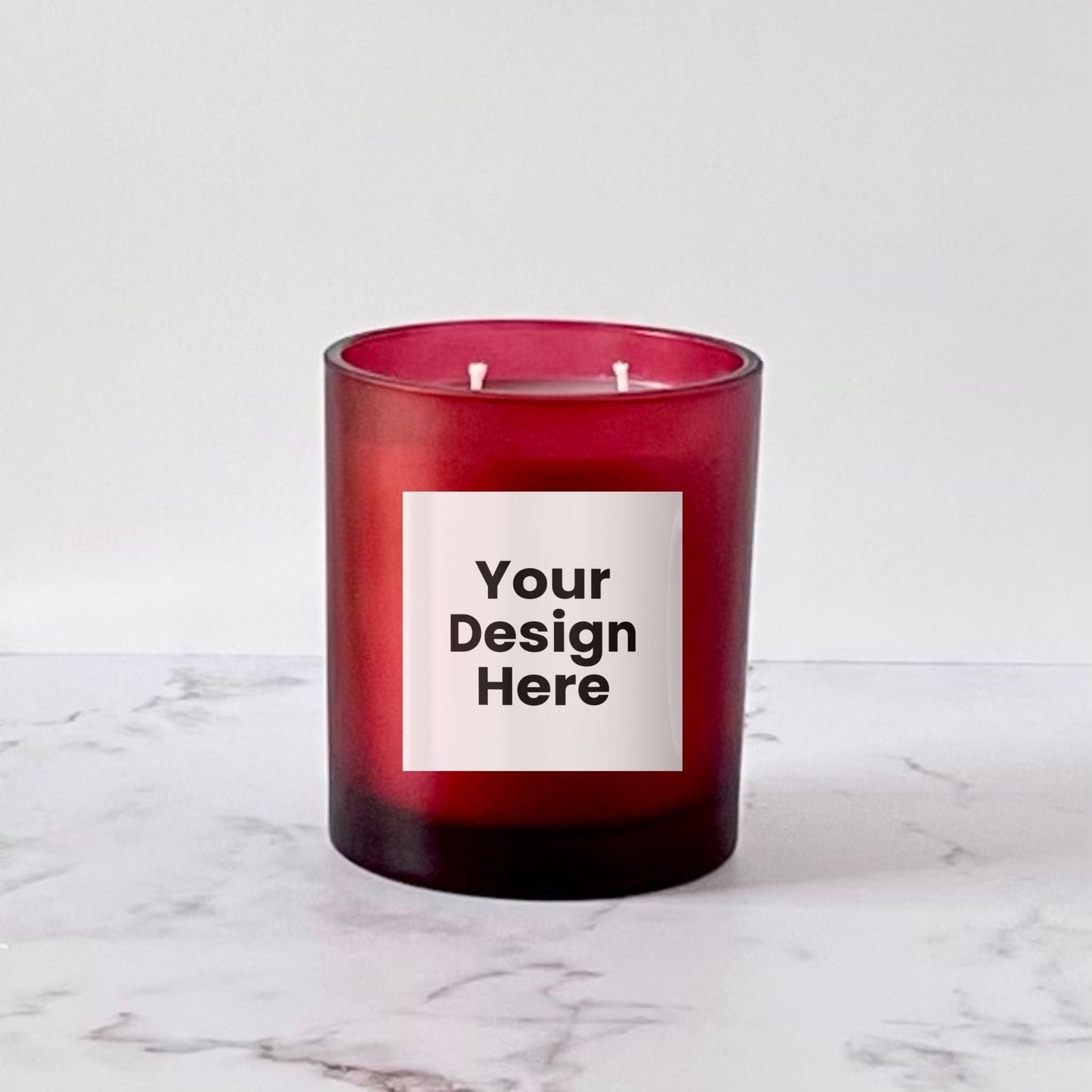 Private Label Candles by Velavida Candles 14 Oz Red Frosted Private Label Candles (12 Candles)