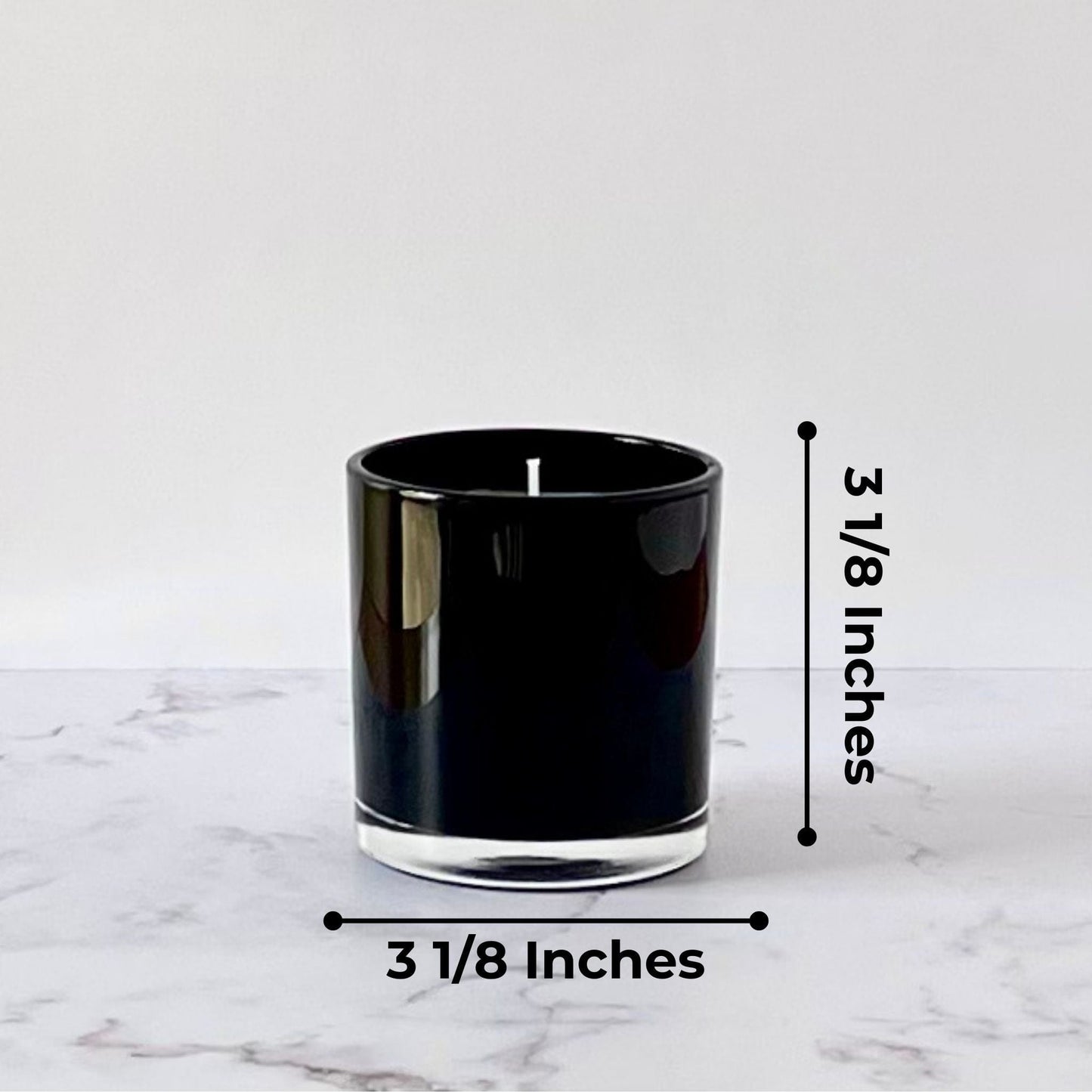 Private Label Candles by Velavida Candles 9 Oz Black Glossy Candle (12 Candles)