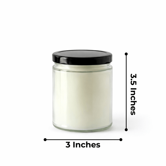Starting at $7.50 per candle Candles 9 oz Bulk Candles- 12 Pack Clear Jar with Black Lid