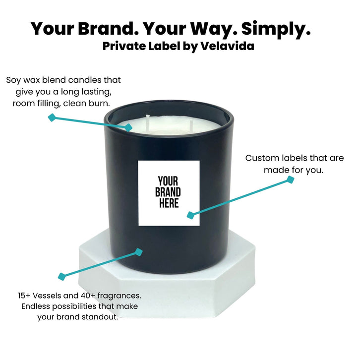 Custom Candles Made Easy with Private Label by Velavida
