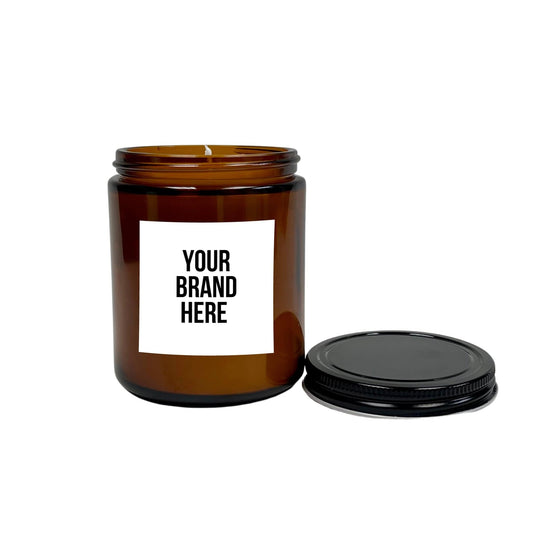 Private Label by Velavida Candles 24 Amber Private Label Candles 8 Oz