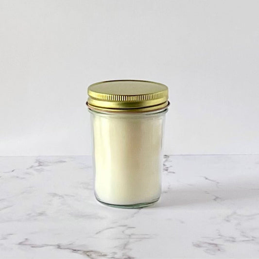 Private Label by Velavida Candles 7 Oz 8 Oz Mason Jar Unlabeled Wholesale Candles (12 Candles)