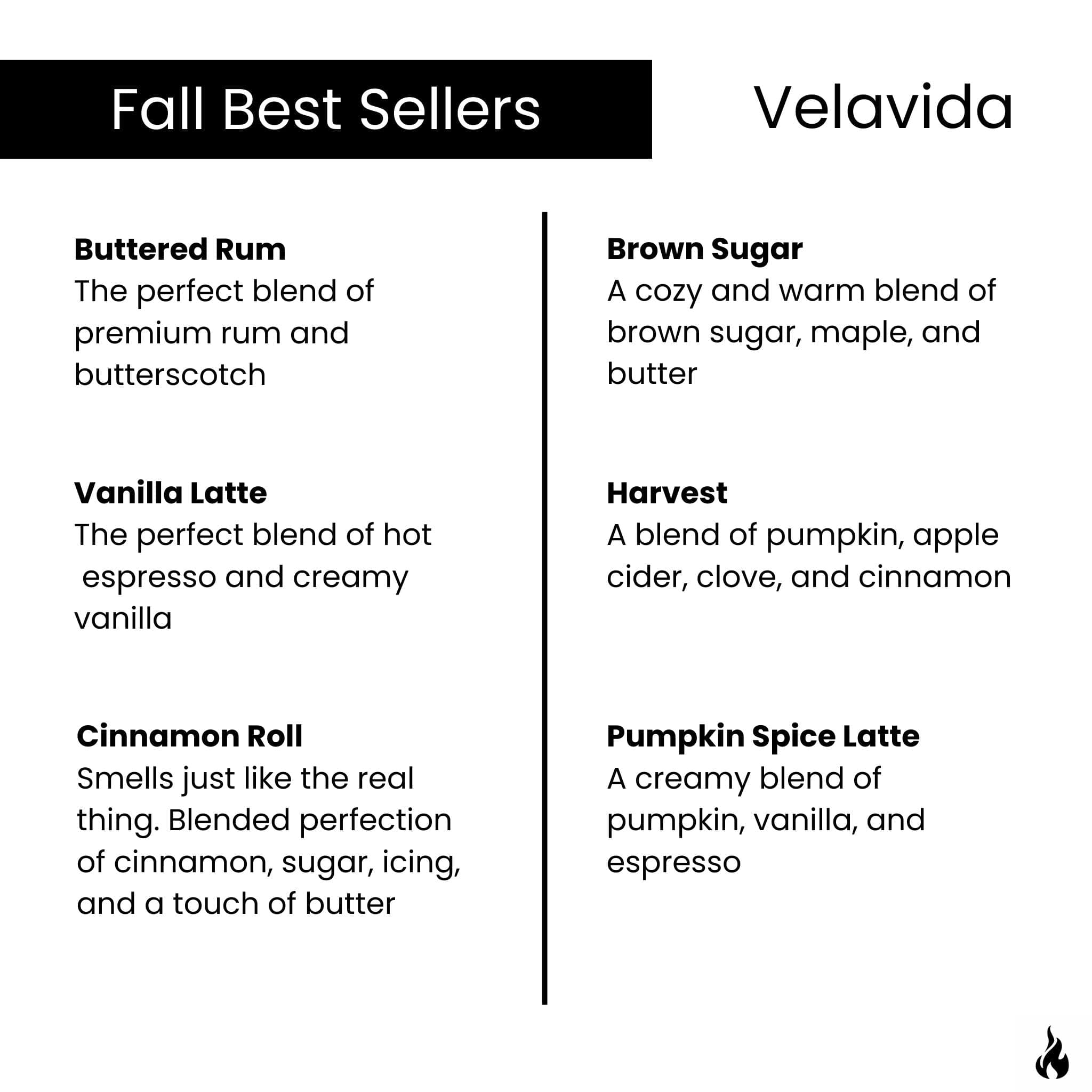 Private Label by Velavida Candles Fall Best Seller 2 Oz