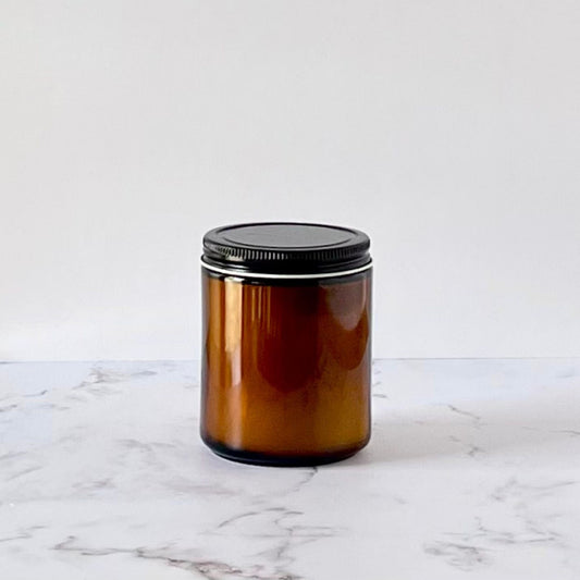 Private Label by Velavida Candles Unlabeled Bulk Wholesale Candles 8 Oz Amber (24 Candles)