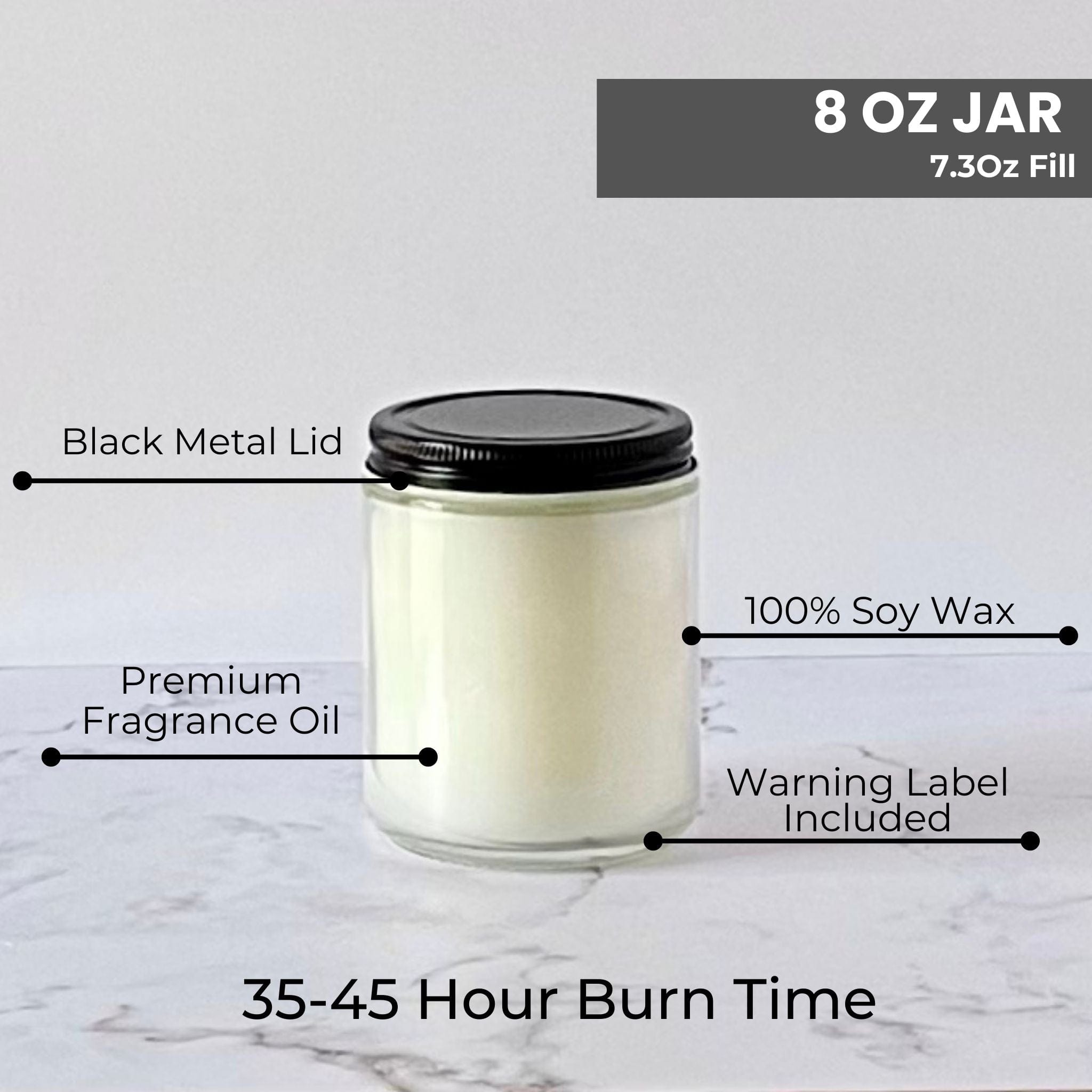 Unlabeled Bulk Wholesale Candles 8 Oz Clear (24 Candles) Private