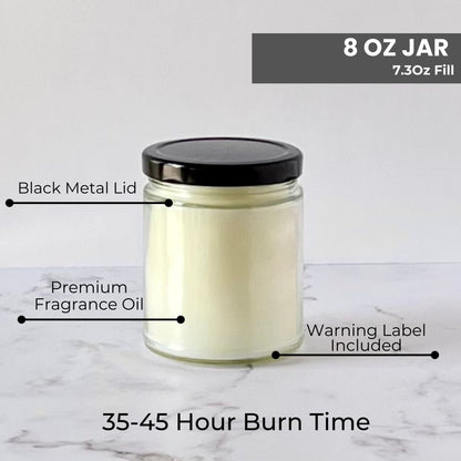 Private Label by Velavida Candles Unlabeled Bulk Wholesale Candles 8 Oz Clear (24 Candles)