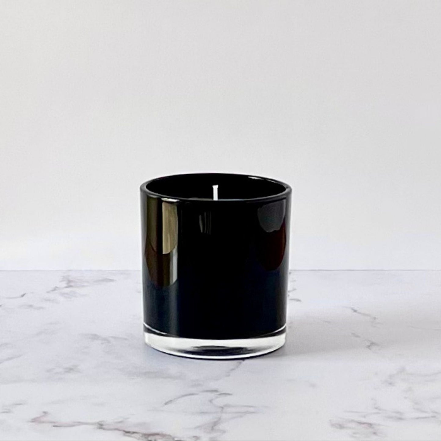 Private Label by Velavida Candles Unlabeled Bulk Wholesale Candles 9 Oz Black Glossy (24 Candles)