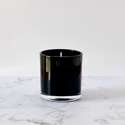 Private Label by Velavida Candles Unlabeled Bulk Wholesale Candles 9 Oz Black Glossy (24 Candles)