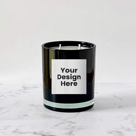 Private Label Candles by Velavida Candles 14 Oz Black Glossy Candle