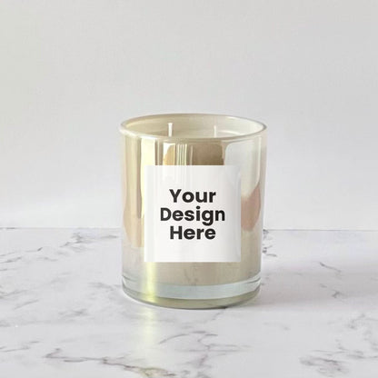 Private Label Candles by Velavida Candles 14 Oz Pearl Iridescent Candle (12 Candles)