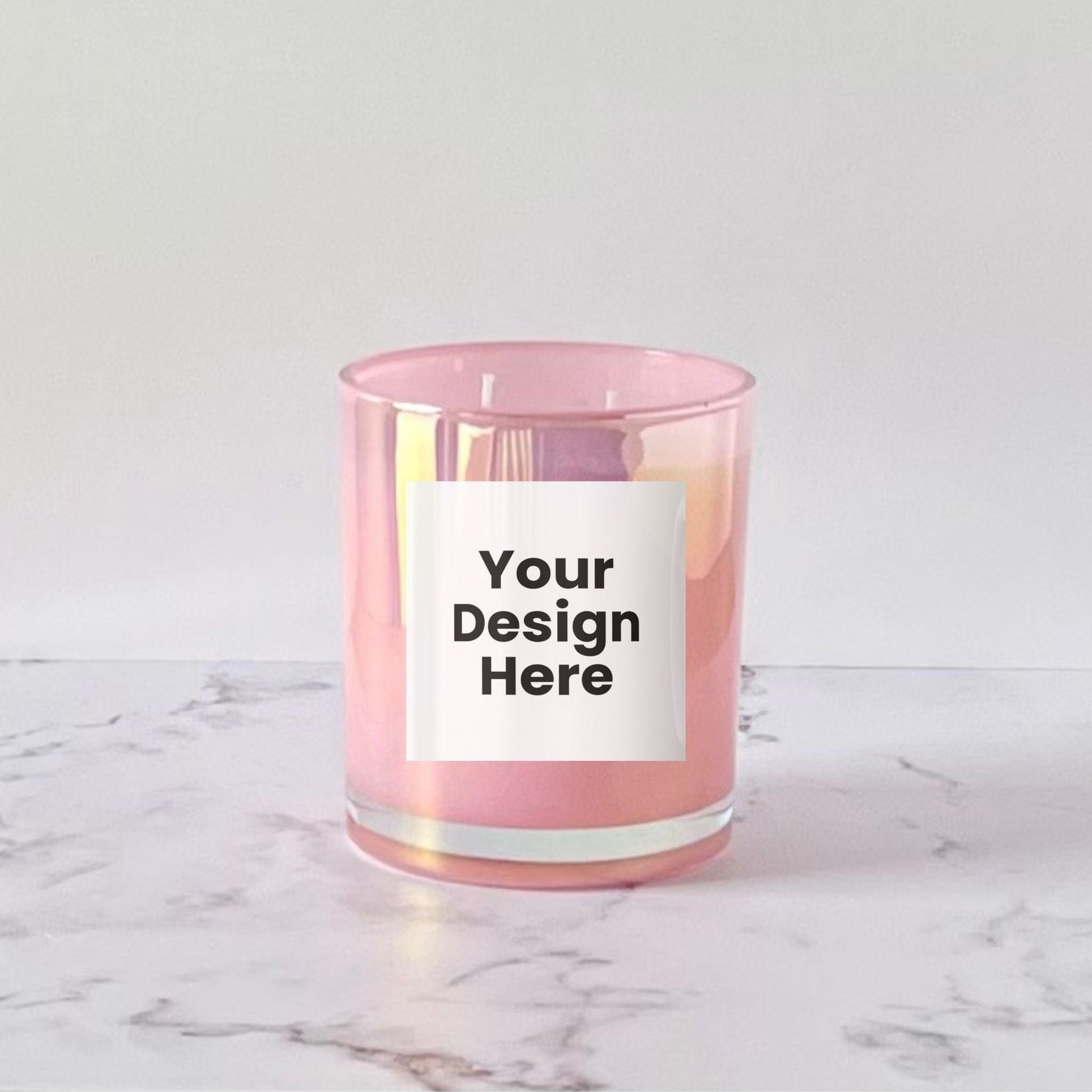 Private Label Candles by Velavida Candles 14 Oz Pink Iridescent Candle (12 Candles)