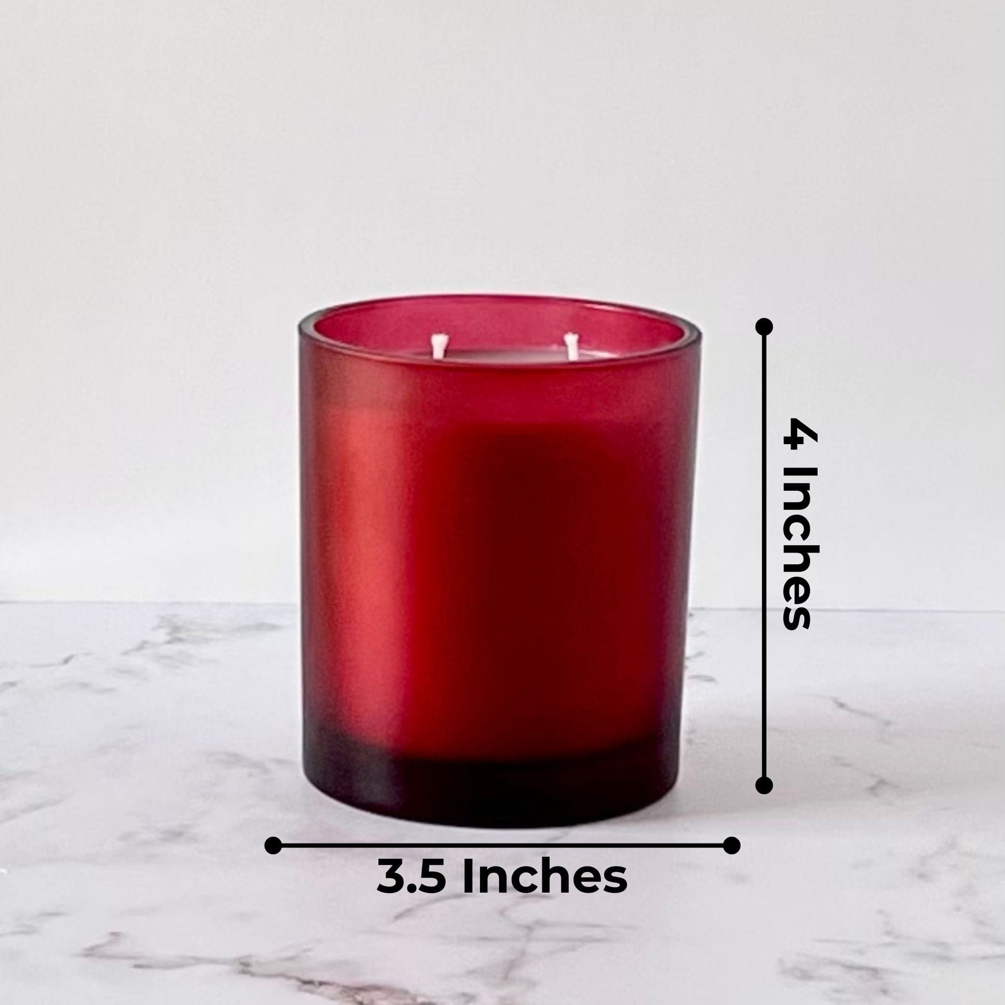 Private Label Candles by Velavida Candles 14 Oz Red Frosted Private Label Candles (12 Candles)