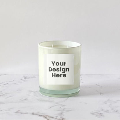 Private Label Candles by Velavida Candles 14 Oz White Glossy (12 Candles)