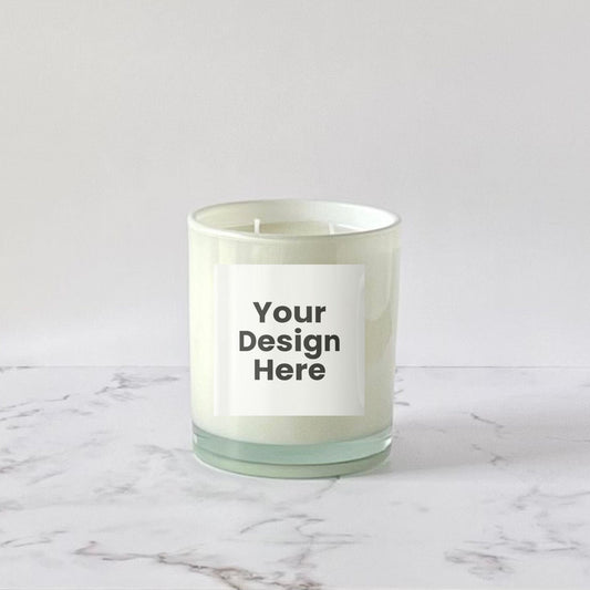 Private Label Candles by Velavida Candles 14 Oz White Glossy (12 Candles)