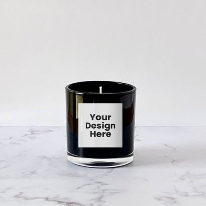 Private Label Candles by Velavida Candles 9 Oz Black Glossy Candle (12 Candles)