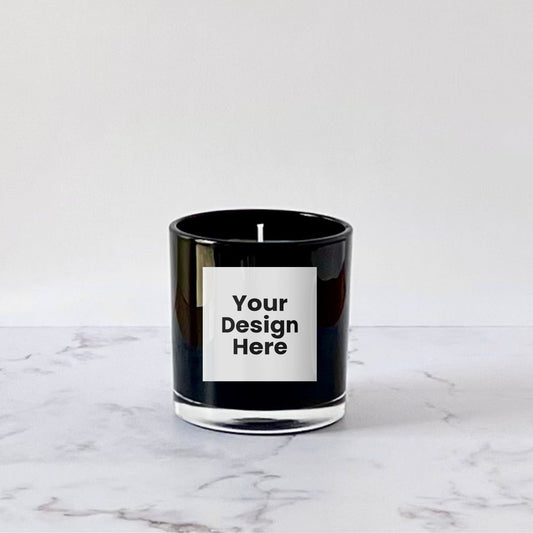 Private Label Candles by Velavida Candles 9 Oz Black Glossy Candle (12 Candles)