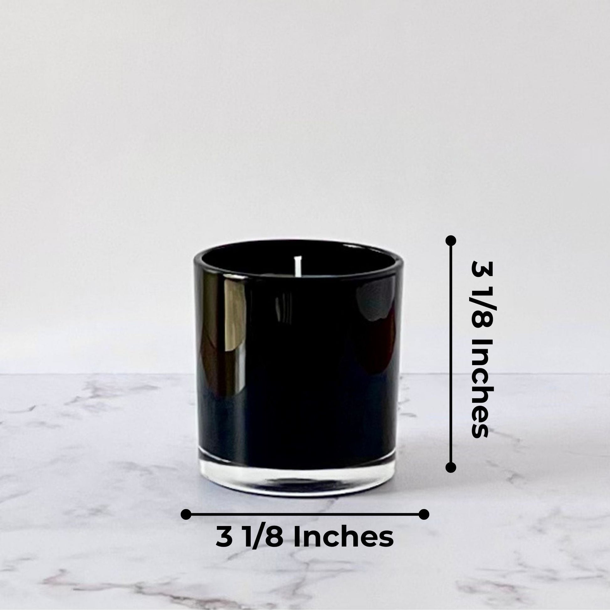 Private Label Candles by Velavida Candles 9 Oz Black Glossy Candle (12 Candles)