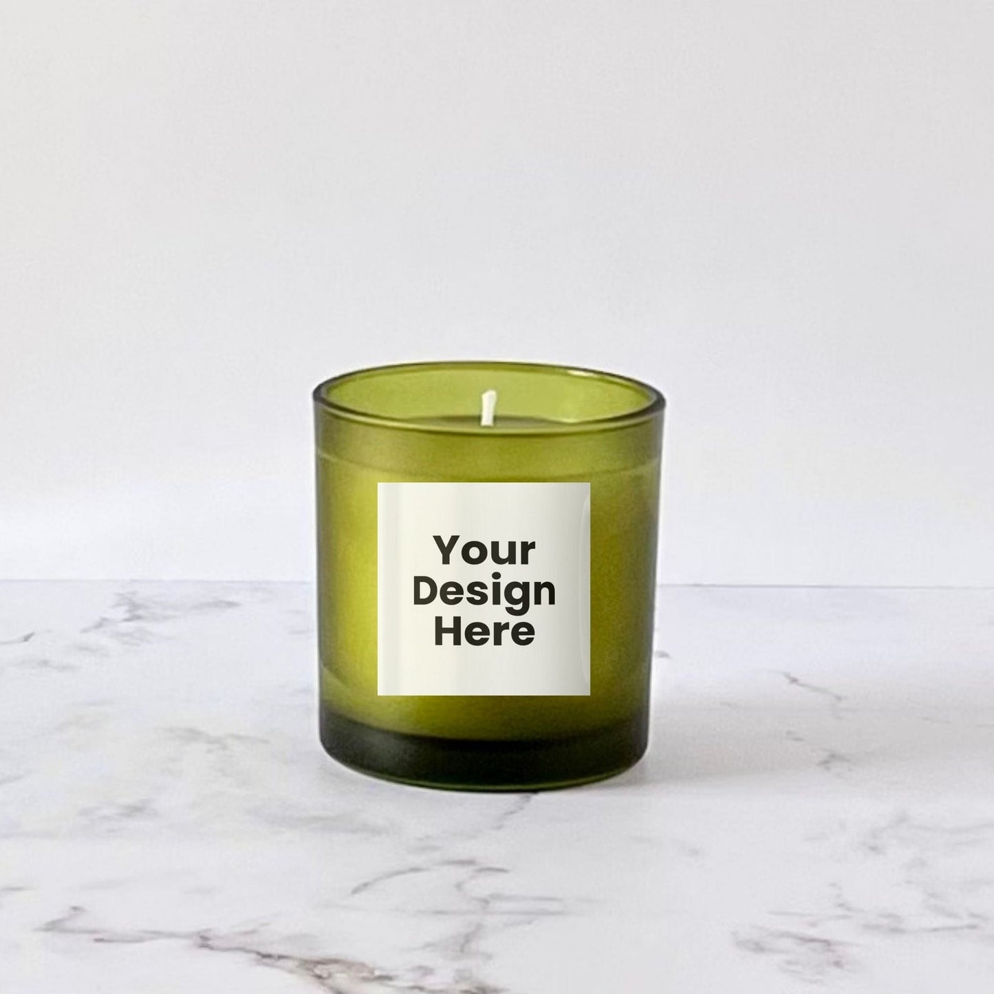 Private Label Candles by Velavida Candles 9 Oz Green Frosted Candle (12 Candles)