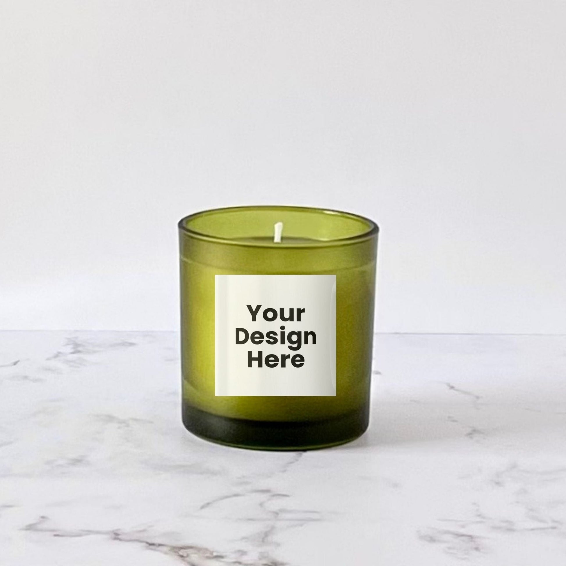 Private Label Candles by Velavida Candles 9 Oz Green Frosted Candle (12 Candles)