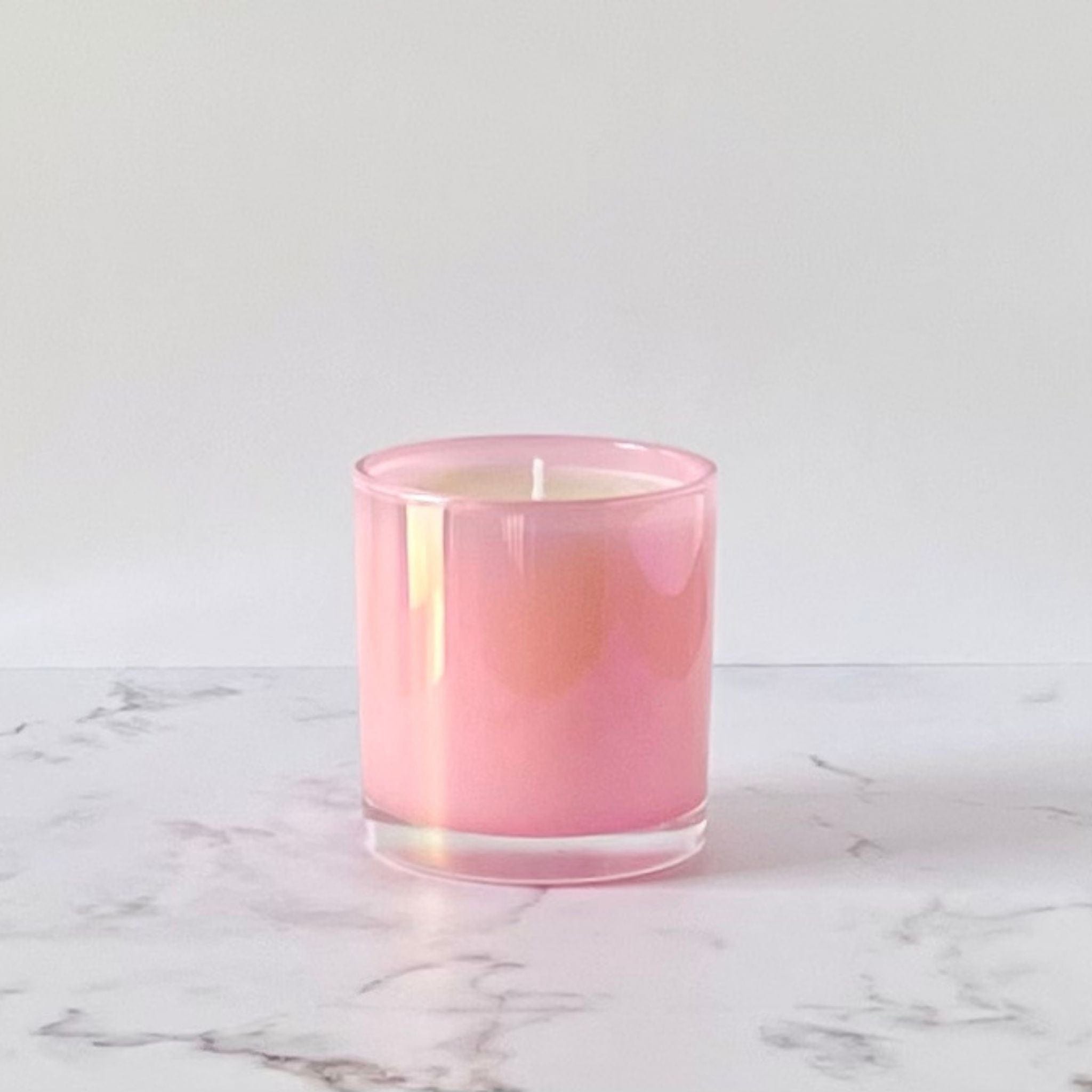 Private Label Candles by Velavida Candles 9 Oz Pink Iridescent Wholesale candles in bulk