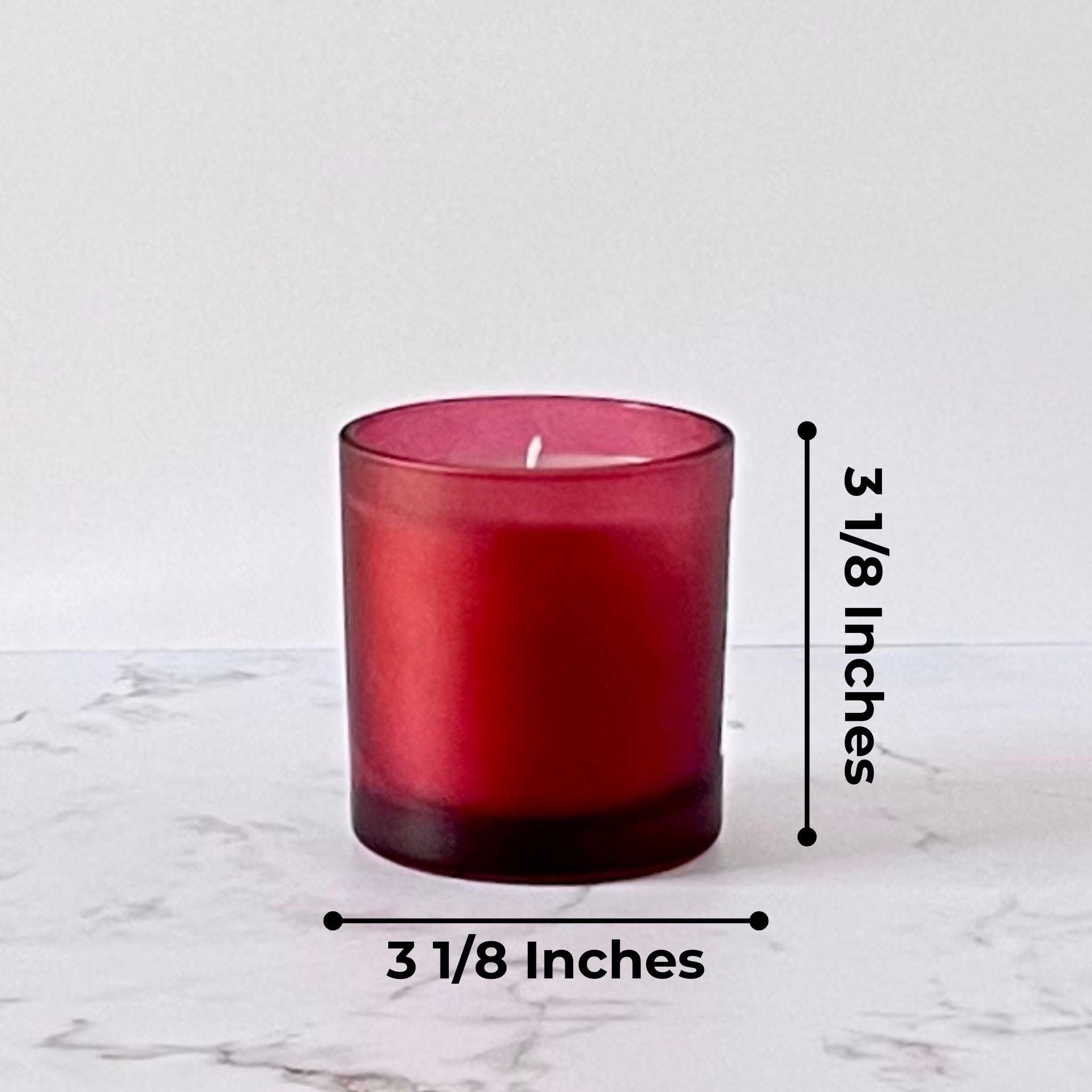 Private Label Candles by Velavida Candles 9 Oz Red Frosted Candle (12 Candles)