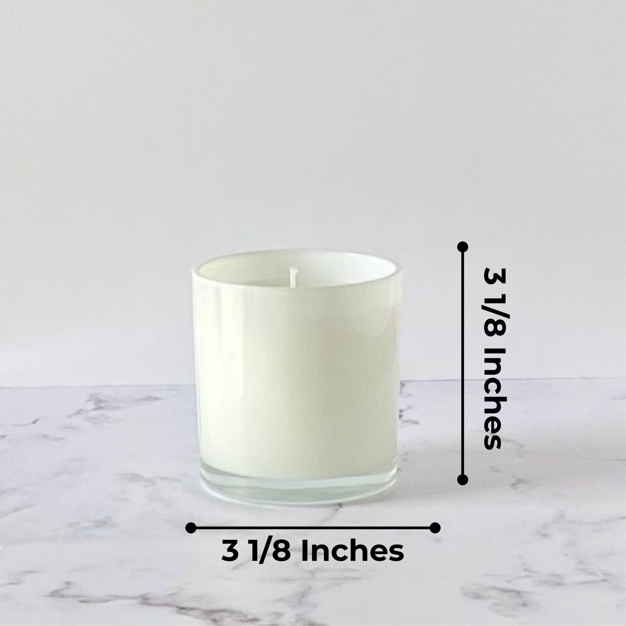 Private Label Candles by Velavida Candles 9 Oz White Glossy Candle (12 Candles)